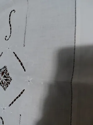 Tovaglia in lino ricamata a mano cm 240x85 altare