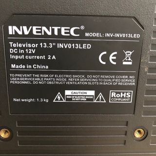 Televisor LED Inventec 13.3 con mando Inventec