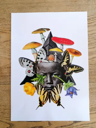 Lámina artística original. Collage digital