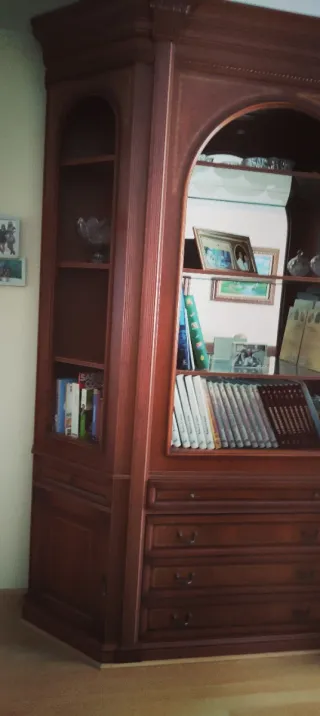 Silla de comedor de madera azul