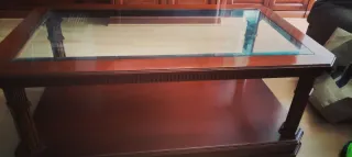 Silla de comedor de madera azul