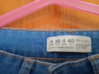 Pantalón pitillo vaquero azul Pri T.36