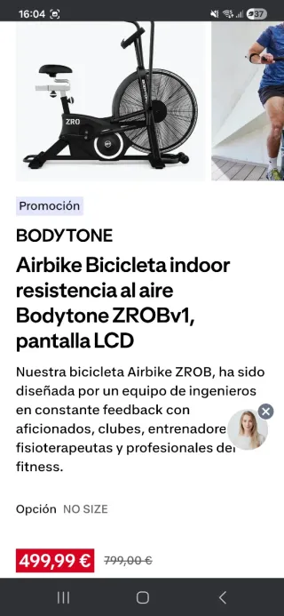 Bicicleta Air Bike BODYTONE zro v1