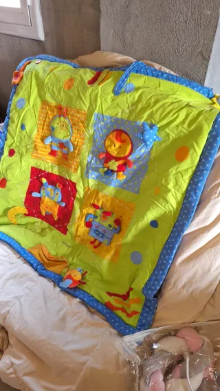 Manta de juego para bebé azul