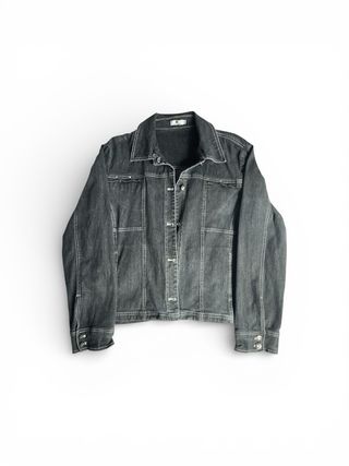 Chaqueta tejana gris oscuro