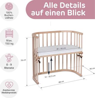 Cuna Colecho Babybay + Colchón