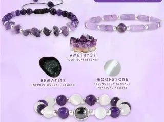 Pulsera de amatista con detalle central