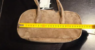 Bolso piel Zara verde pardo