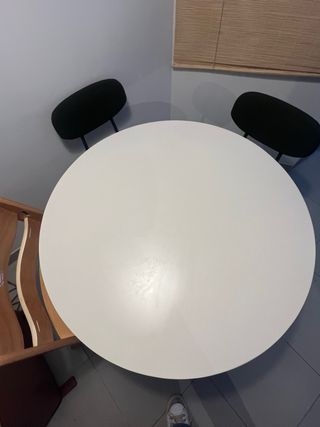 Mesa redonda blanca 80cm