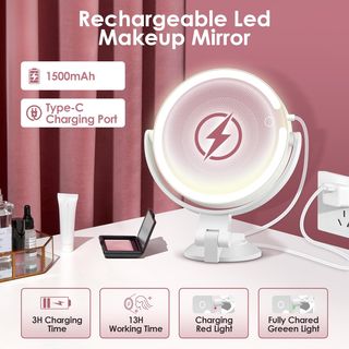 Espejo de maquillaje con iluminación y espejo cosm