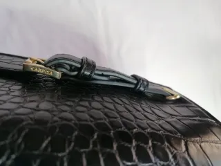 Zaino Carpisa nero effetto coccodrillo