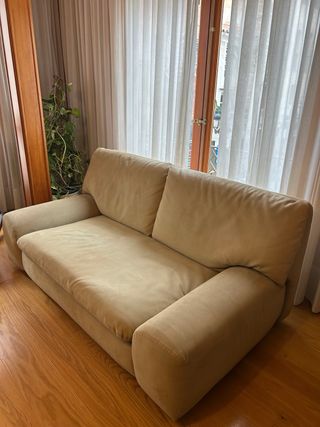 Conjuntos de sofás de antelina verde de 4+2 plazas