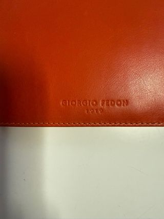 Portafoglio Giorgio Fedon 1919 vera pelle arancion