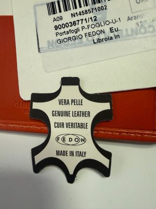 Portafoglio Giorgio Fedon 1919 vera pelle arancion