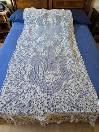 Colcha ganchillo algodón hecha a mano
