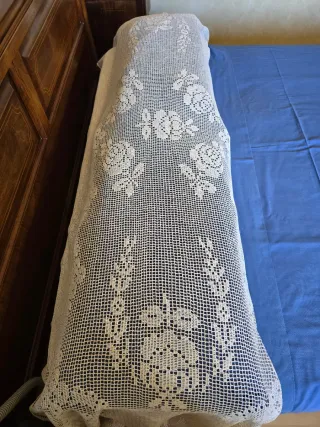 Colcha ganchillo algodón hecha a mano