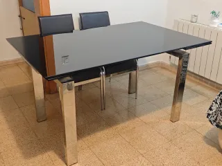 Mesa comedor de diseño Cristal + juego de 6 sillas