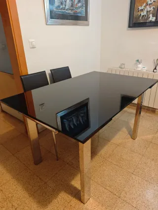 Mesa comedor de diseño Cristal + juego de 6 sillas