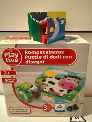 Puzzle Playtive Rompecabezas Cubos Madera