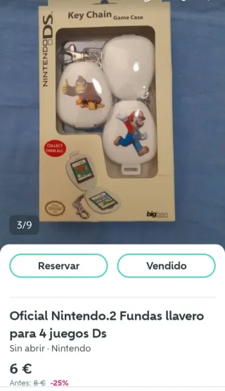 NUEVO. Fundas y Llaveros Nintendo DS