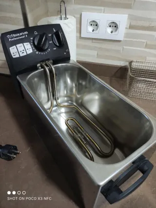 Freidora de acero inoxidable