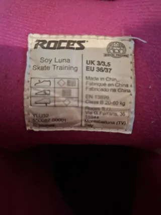 Patines Soy Luna Talla 36/37 Rosa/Amarillo