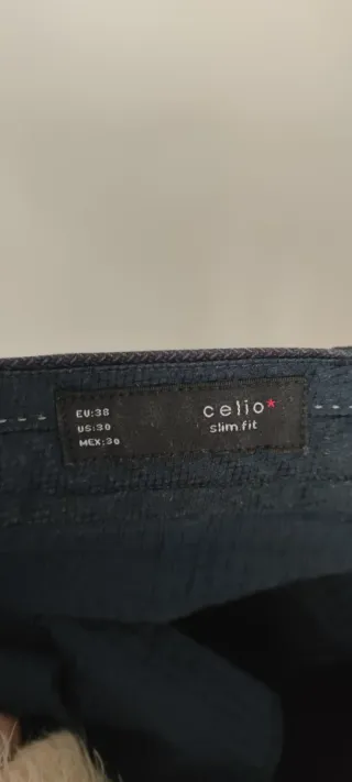 Pantalón de vestir azul oscuro hombre