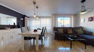 Mueble TV salon, mesa y aparador madera gris