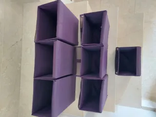 Cajas de zapatos SKUBB Ikea moradas
