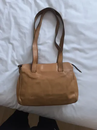 Bolso Max Mara Piel Marrón y Dorado