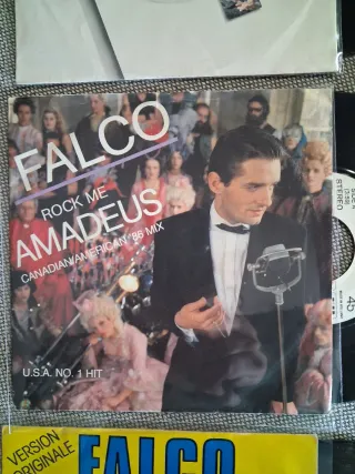 Falco, lote de 3 vinilos single 7" 45 rpm