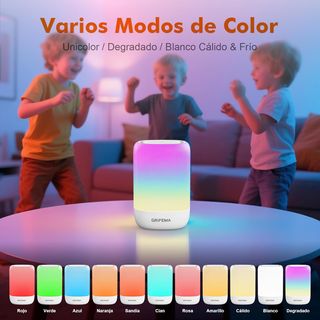 GRIFEMA Lámpara de Mesa Recargable para Dormitorio