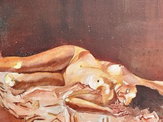 Quadro olio su tela con figura femminile