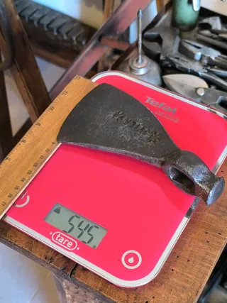 Cabeza de Hacha catalana antigua de forja