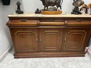 Armario recibidor mármol y madera