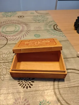 Caja Antigua Madera Confitería Manuel Aguilar