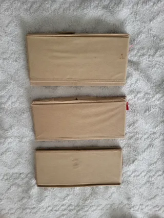 Cajas organizadoras de bambú y tela