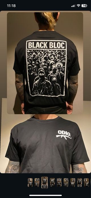 Camiseta ODIo. Black bloc