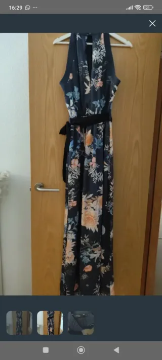 Vestido largo estampado floral