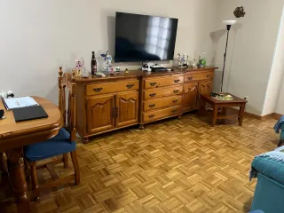 Conjunto Salón Madera Pino Maciza