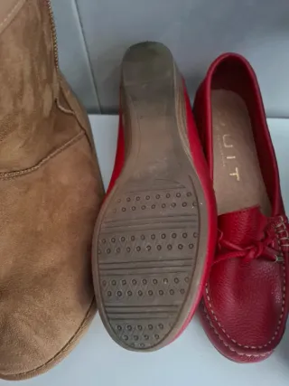 Lote 2 zapatos PIEL N37+REGALO BOTAS N38