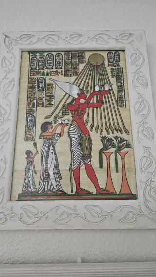 Cuadro Papiro Egipcio Akhenatón