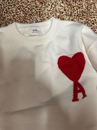 Jersey Ami Paris Corazón Rojo Blanco