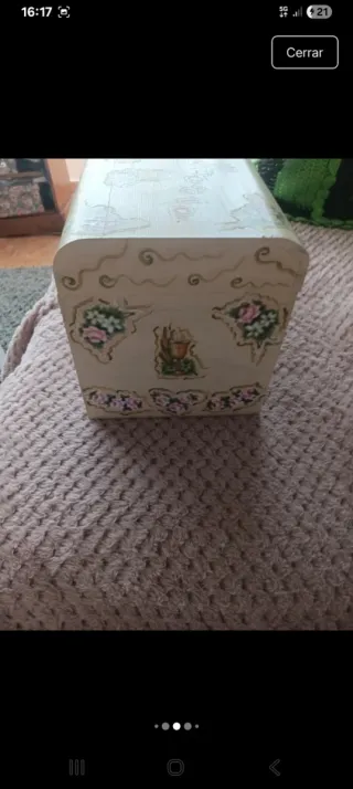 Caja de madera decorada comunión