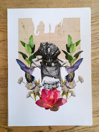 Lámina artística original. Collage digital