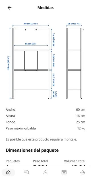 Estantería Ikea Baggebo Blanca