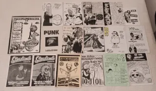 Lote 17 fanzines punk y cómics DIY