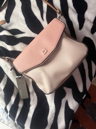 Bolso Parfois rosa y beige