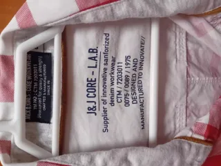 Camisa Jack & Jones cuadros rojo y blanco