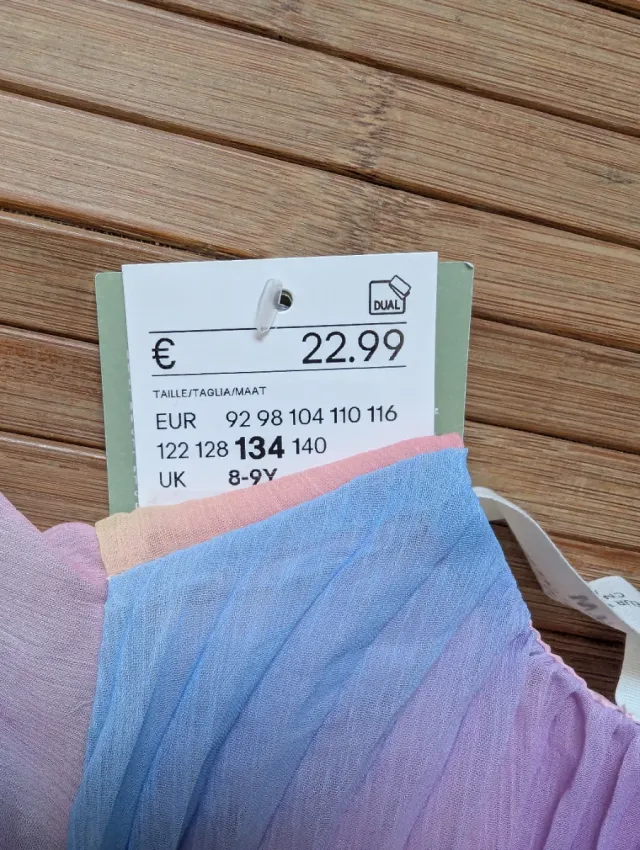 Vestido fiesta niña arcoíris